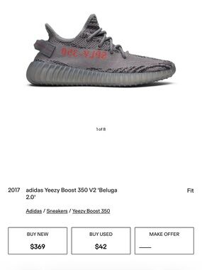 Yeezy Boost 350 V2 Beluga 2.0 Grey